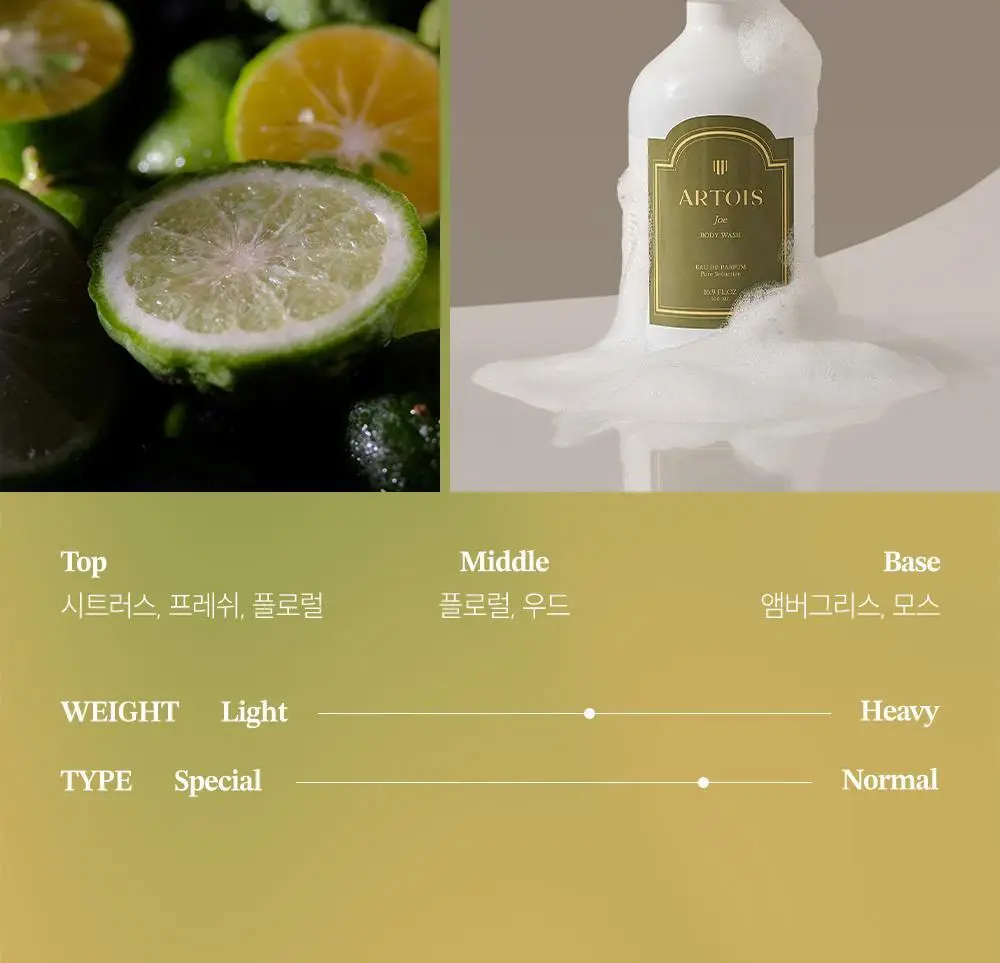 [향좋은/산뜻한] 아르투아 향수 바디워시 500ml 2종 택1 상세페이지 16